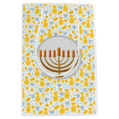 ハヌカー（ユダヤ教）メノラーイン黄 ミディアムペーパーバッグ (正面)