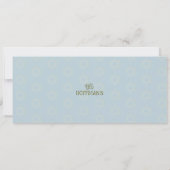 ハヌカー(ユダヤ教)メノラーオリーブ | ブルーグ淡い色のループカード (裏面)