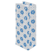 ハヌカー（ユダヤ教）メノラーオン水玉模様 ワインギフトバッグ (裏面アングル)