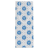 ハヌカー（ユダヤ教）メノラーオン水玉模様 ワインギフトバッグ (裏面)