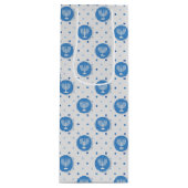 ハヌカー（ユダヤ教）メノラーオン水玉模様 ワインギフトバッグ (正面)