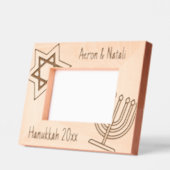 ハヌカー(ユダヤ教)メノラースター・オブ・デビッシンプルドクラシック レーザー彫刻フレーム (左)
