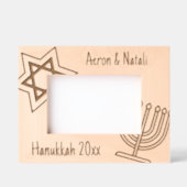 ハヌカー(ユダヤ教)メノラースター・オブ・デビッシンプルドクラシック レーザー彫刻フレーム (正面)