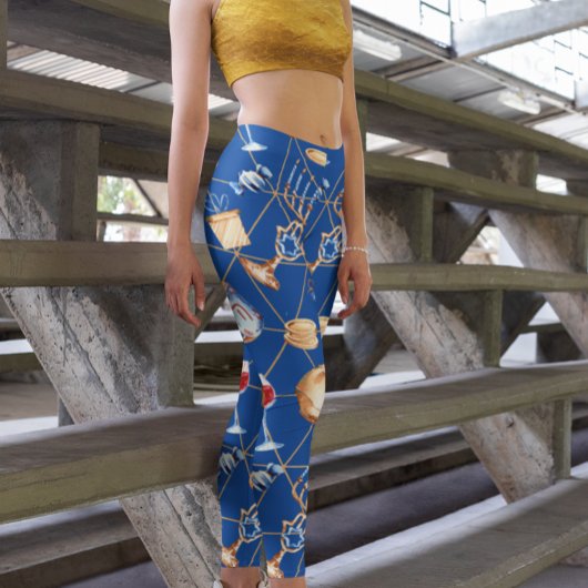 ハヌカー(ユダヤ教)メノラードライデルウォーター色金ゴールド レギンス