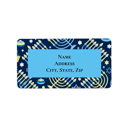 ハヌカー（ユダヤ教）メノラードーブスター ラベル (正面)