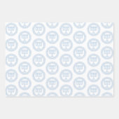 ハヌカー（ユダヤ教）メノラーブルーオイトゥーザワールドホリデーパック ラッピングペーパーシート (正面3)