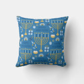 ハヌカー(ユダヤ教)メノラーブルースターオブデイビッド装飾用クッション クッション (裏面)