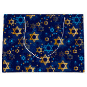 ハヌカー（ユダヤ教）メノラーブルースターユダヤ ラージペーパーバッグ (正面)