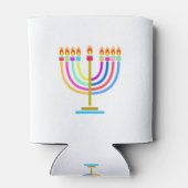 ハヌカー（ユダヤ教）メノラーライツホリデーシンボル 缶クーラー (裏面)