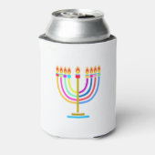 ハヌカー（ユダヤ教）メノラーライツホリデーシンボル 缶クーラー (缶裏面)