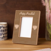 ハヌカー（ユダヤ教）メノラー4サラ・レーザー レーザー彫刻フレーム (左)