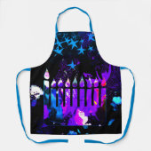 ハヌカー（ユダヤ教）メノラー エプロン (正面)