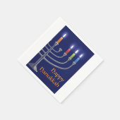 「ハヌカー(ユダヤ教)メノラー」 ナプキン スタンダードカクテルナプキン (角)