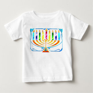 ハヌカー(ユダヤ教)メノラー-ハヌカー(ユダヤ教の祭り)(ユダヤ教)メノラー ベビーTシャツ