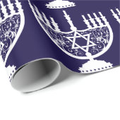 ハヌカー（ユダヤ教）メノラー ラッピングペーパー (ロールコーナー)
