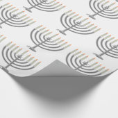 ハヌカー（ユダヤ教）メノラー ラッピングペーパー (角)