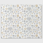 ハヌカー(ユダヤ教)メノラー ラッピングペーパー (フラット)