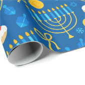 ハヌカー（ユダヤ教）メノラー ラッピングペーパー (ロールコーナー)
