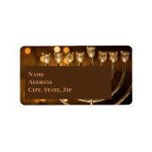 ハヌカー(ユダヤ教)メノラー ラベル (正面)