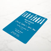 ハヌカー（ユダヤ教）メノラー 箔招待状 (回転した状態)