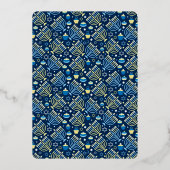 ハヌカー（ユダヤ教）メノラー 箔招待状 (裏面)