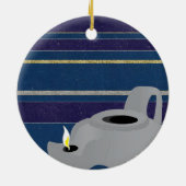 ハヌカー「油ランプ/金ゴールド」サークルオーナメント セラミックオーナメント (裏面)