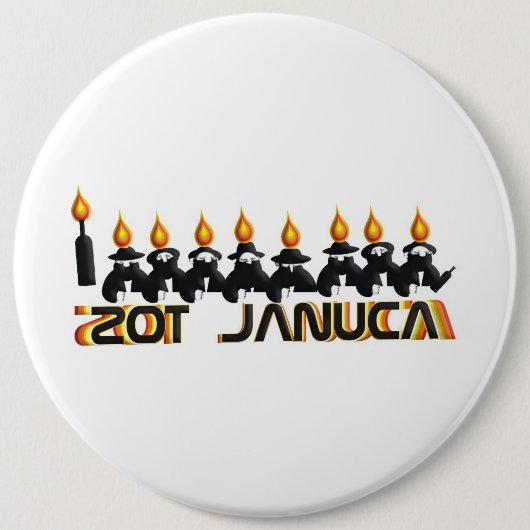 ハヌカー 缶バッジ (正面)