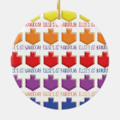 ハヌカー「3Dドリードル」サークルオーナメント セラミックオーナメント (裏面)