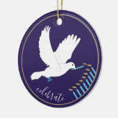 ハヌカー"DoveLightsMenorah"/Circleオーナメント セラミックオーナメント (左)