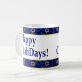 ハヌカーChallahdaysのマグ コーヒーマグカップ (正面左)