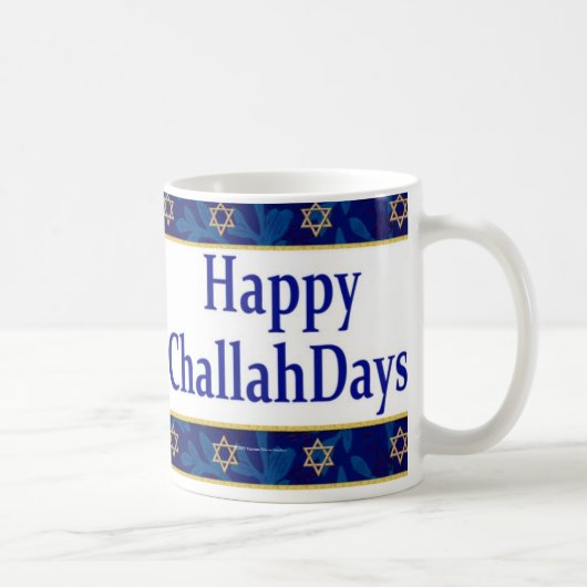 ハヌカーChallahdaysのマグ コーヒーマグカップ (右)