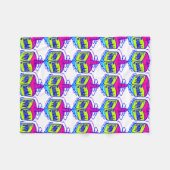 ハヌカーDreidel フリースブランケット (正面(横))