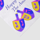 ハヌカーDreidelsのカラフルでパーソナライズなおもしろいの子供 薄葉紙 (詳細)