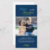 ハヌカーPinのストライプな写真カード シーズンカード (正面/裏面)