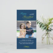 ハヌカーPinのストライプな写真カード シーズンカード (スタンド正面)