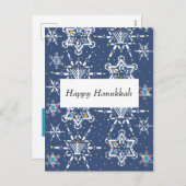 ハヌカーStarflakeカード シーズンポストカード (正面/裏面)