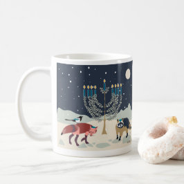 ハヌカ動物（ユダヤ教）メノラーデザートコーヒーマグ コーヒーマグカップ