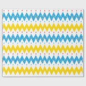ハヌカ包装紙 "Chevron Menorah 2" ラッピングペーパー (フラット)