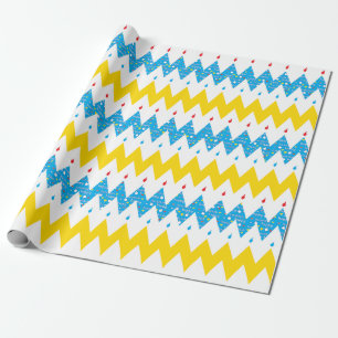 ハヌカ包装紙 "Chevron Menorah 2" ラッピングペーパー
