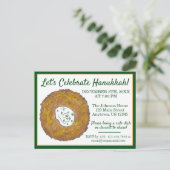 ハヌカ祝ラトケスユダヤ教の休日パーティー インビテーションポストカード (スタンド正面)