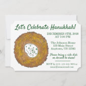 ハヌカ祝ラトケスユダヤ教の休日パーティー 招待状 (正面)