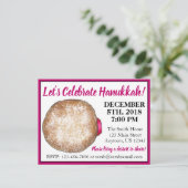 ハヌカ祝ーゼリードーナットユダヤの休日 インビテーションポストカード (スタンド正面)