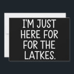 ハヌカ祭り、私はただのラトケ目当てで来たのよ、ユダヤ人 シーズンカード<br><div class="desc">ハヌカ祭、私はラトケのためだけに来た、ユダヤ人の祭り</div>