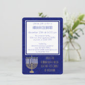 ハヌカ金ゴールド(ユダヤ教)メノラーハヌカサミーチディナー 招待状 (スタンド正面)