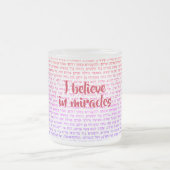 『ハヌカ・イ信じン・ミラクルス・ヘブライ・アル・ハニシム』 フロストグラスマグカップ (中央)