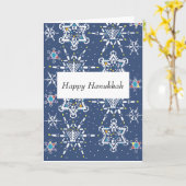 ハヌカ・スターフレーク・グリーティング・カード カード (黄色い花)