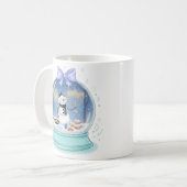 ハヌカ スノーグローブ コーヒーマグカップ (正面左)