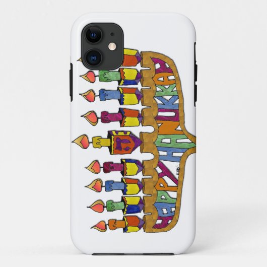 ハヌカ・ドライデル・メノーラー Case-Mate iPhoneケース (裏面)