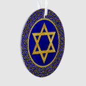 ハヌカ ハヌッカー חֲנֻכָּה 青と金 オーナメント (正面)