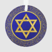 ハヌカ ハヌッカー חֲנֻכָּה 青と金 オーナメント (裏面)